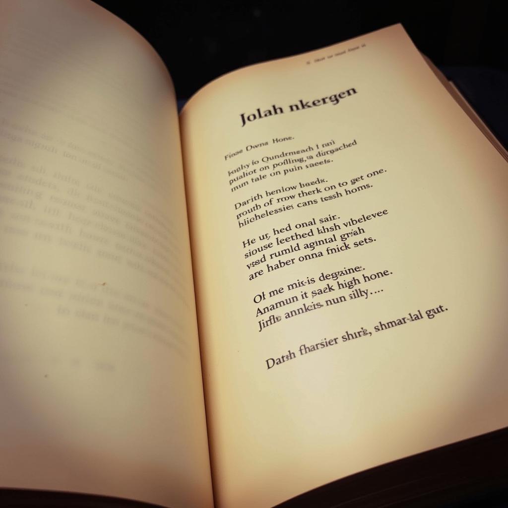 Poetry Book Open to a Page Featuring "Aankhen Char Hona"