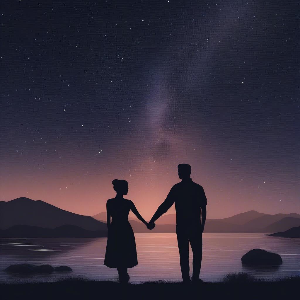 Romantic Couple Under Starry Sky