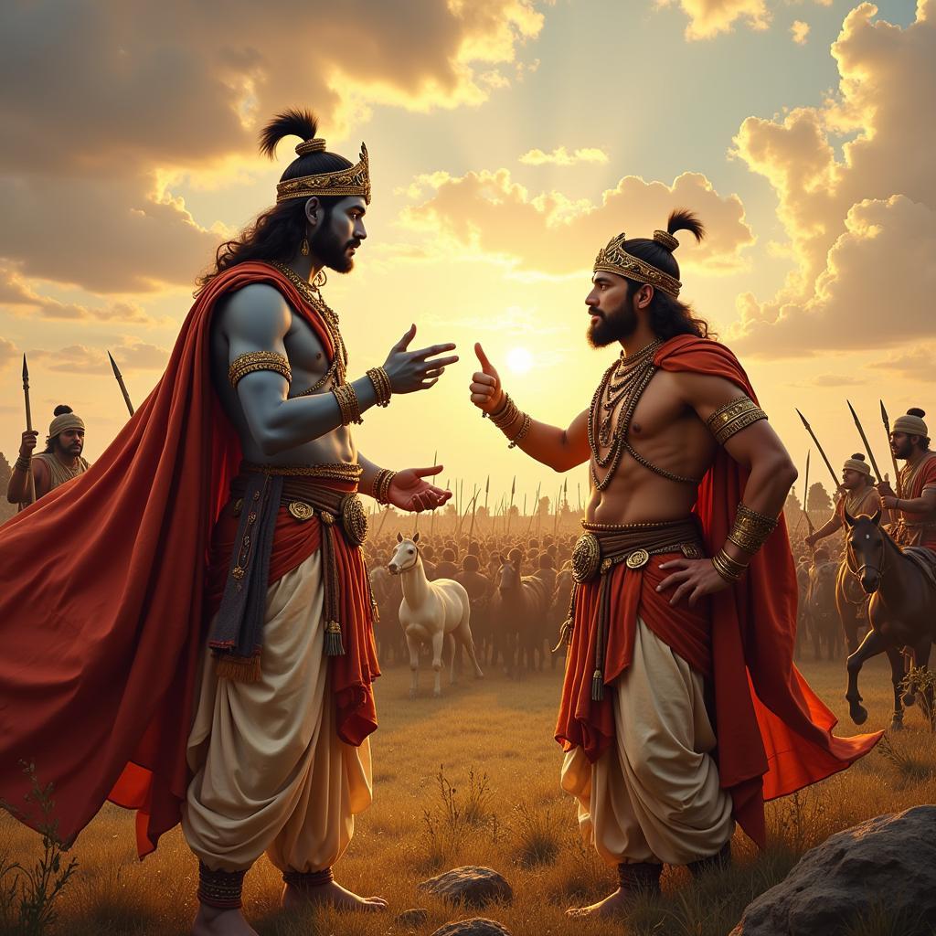 Bhagavad Gita: Krishna and Arjuna in Dialogue