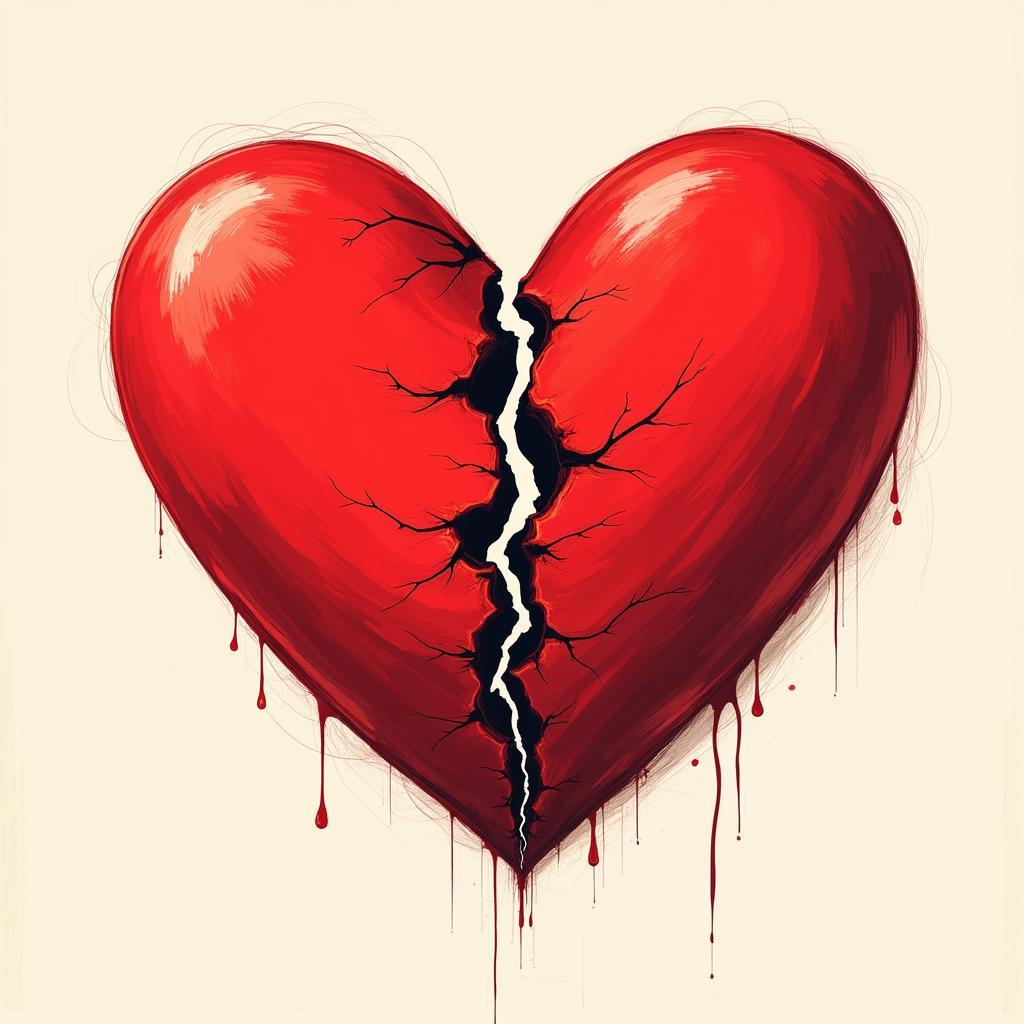 Broken Heart Illustration