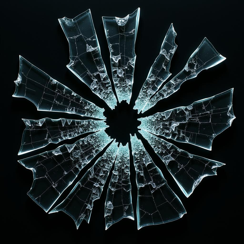 Shattered Glass Representing Broken Trust