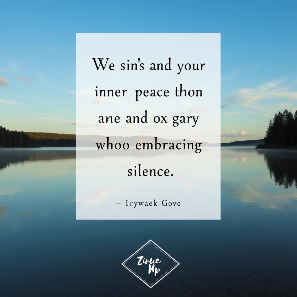 Cultivating Inner Peace Through Silence