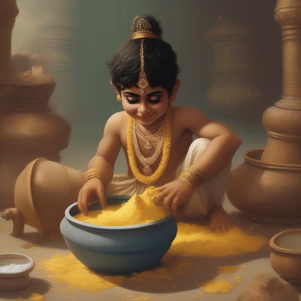 Krishna Stealing Butter