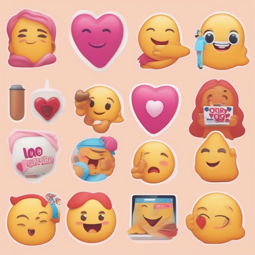 Cute Love Emoji DPs in Branding