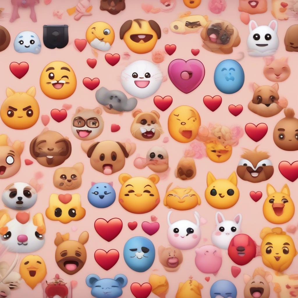 Variety of Cute Love Emoji DPs