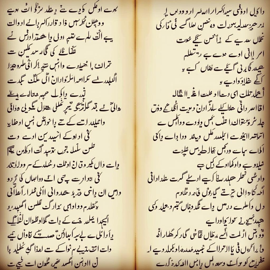 Various forms of Urdu poetry illustrating Mohabbat and Nafrat