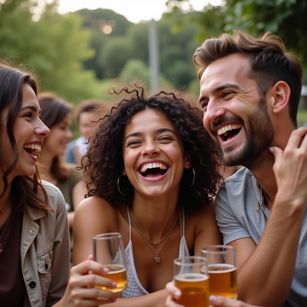 Friends laughing together, a symbol of joy and shared moments