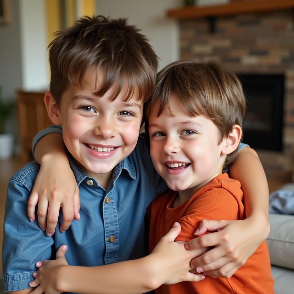 Image depicting the strong bond between an elder and younger brother