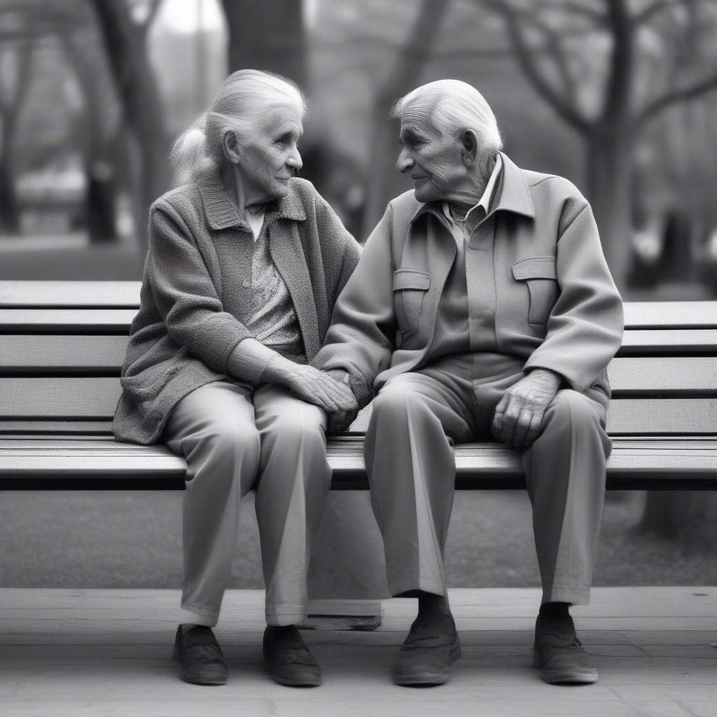 An elderly couple holding hands, representing the enduring nature of true love