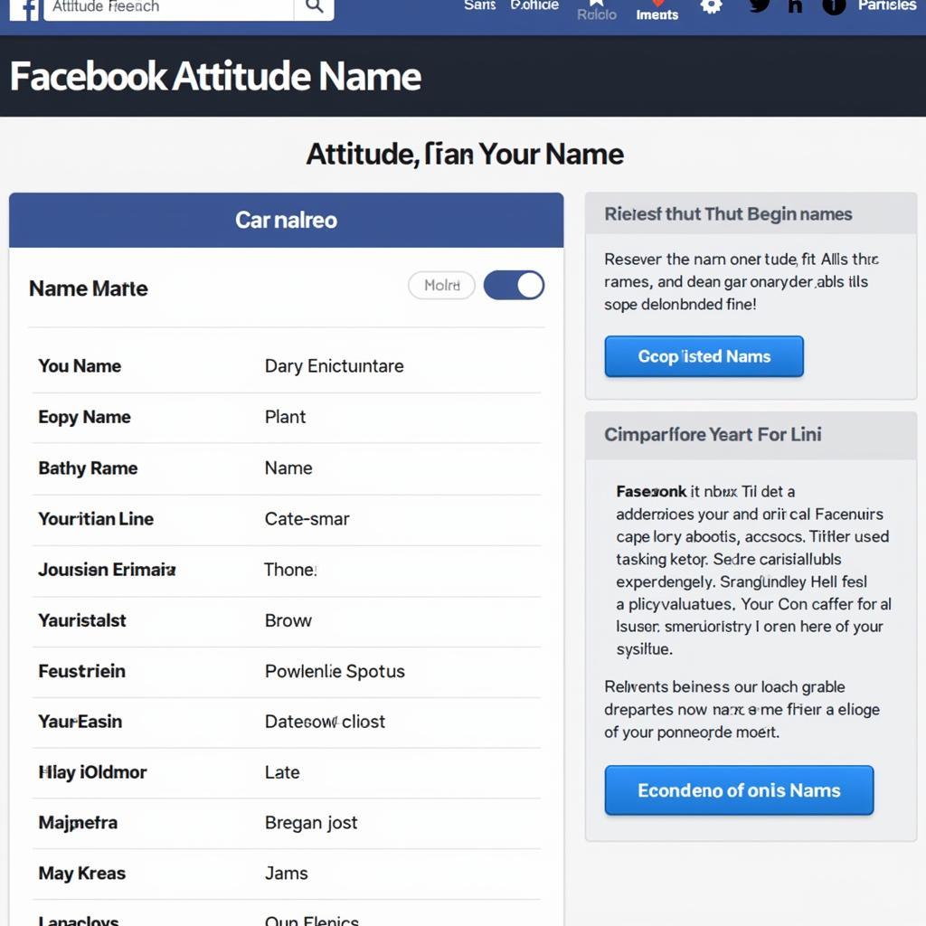 Facebook Attitude Name Generator Tools