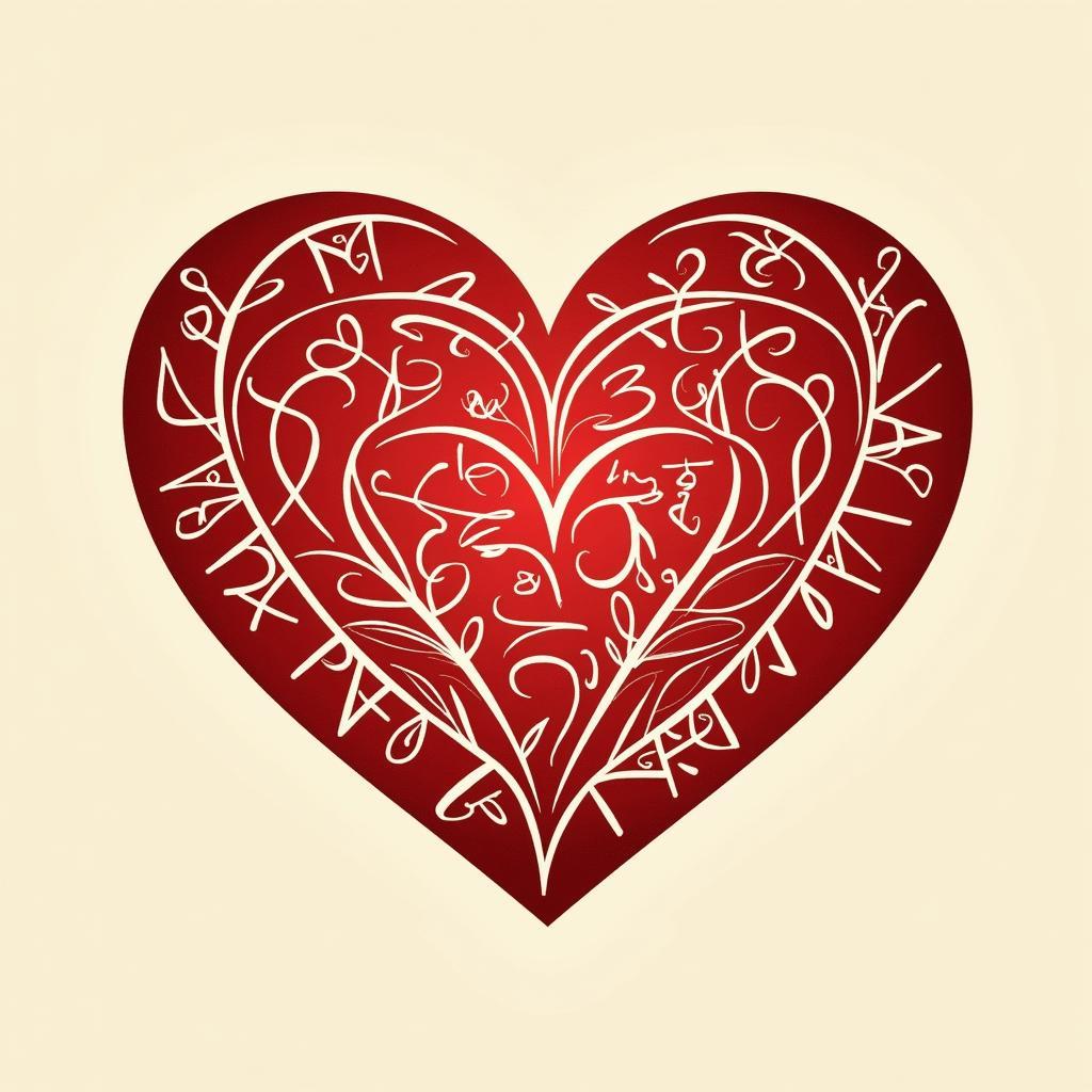 Image of Interconnected Hearts with Hindi Script