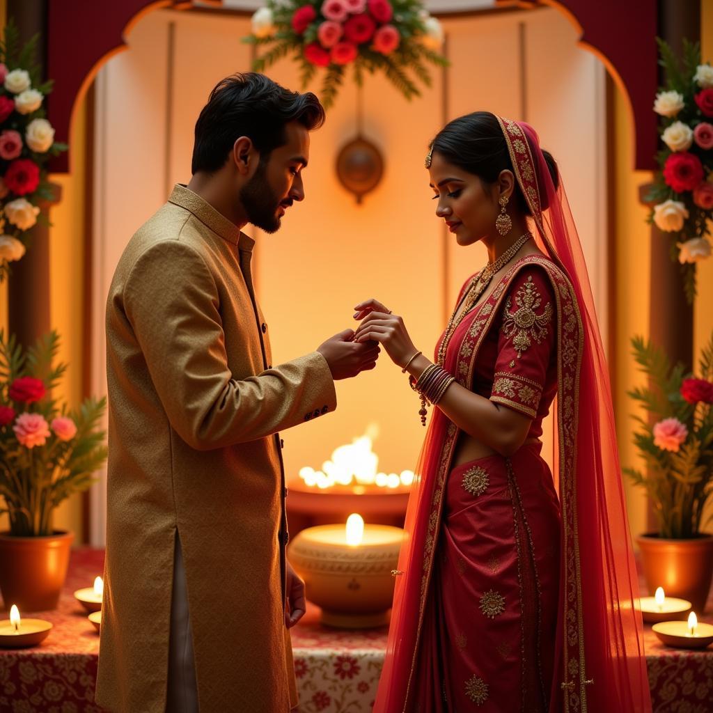 Traditional Hindi Proposal Scene