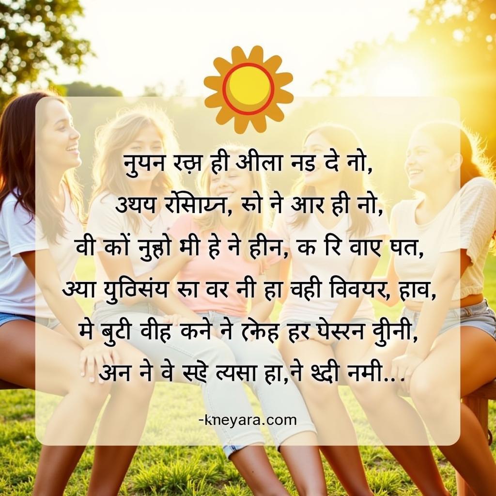 Hindi Shayari Image: Friendship and Joy