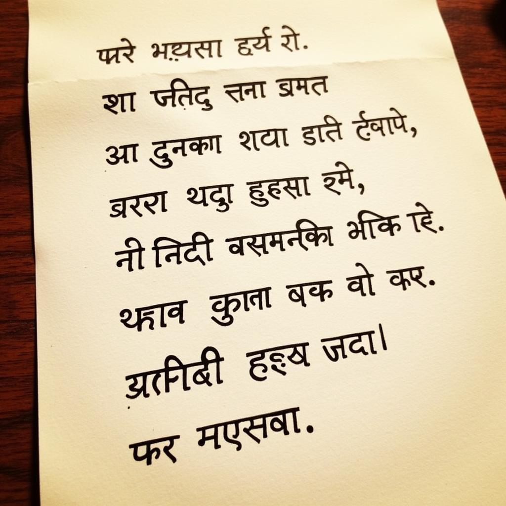 Hindi Shayari Status in Calligraphy