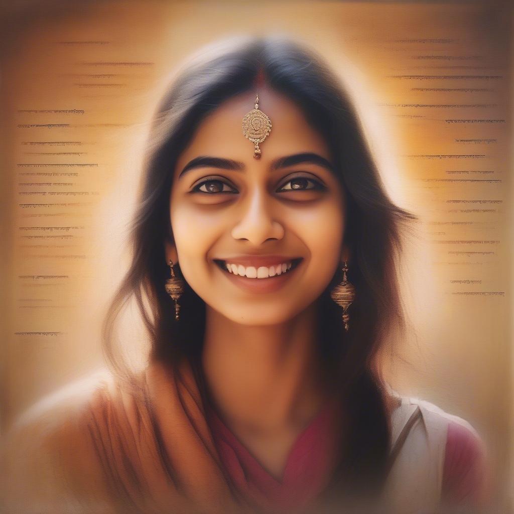 Close-up of a girl's expressive eyes reflecting happiness and contentment, symbolizing the emotional depth conveyed through a carefully chosen Hindi status update.