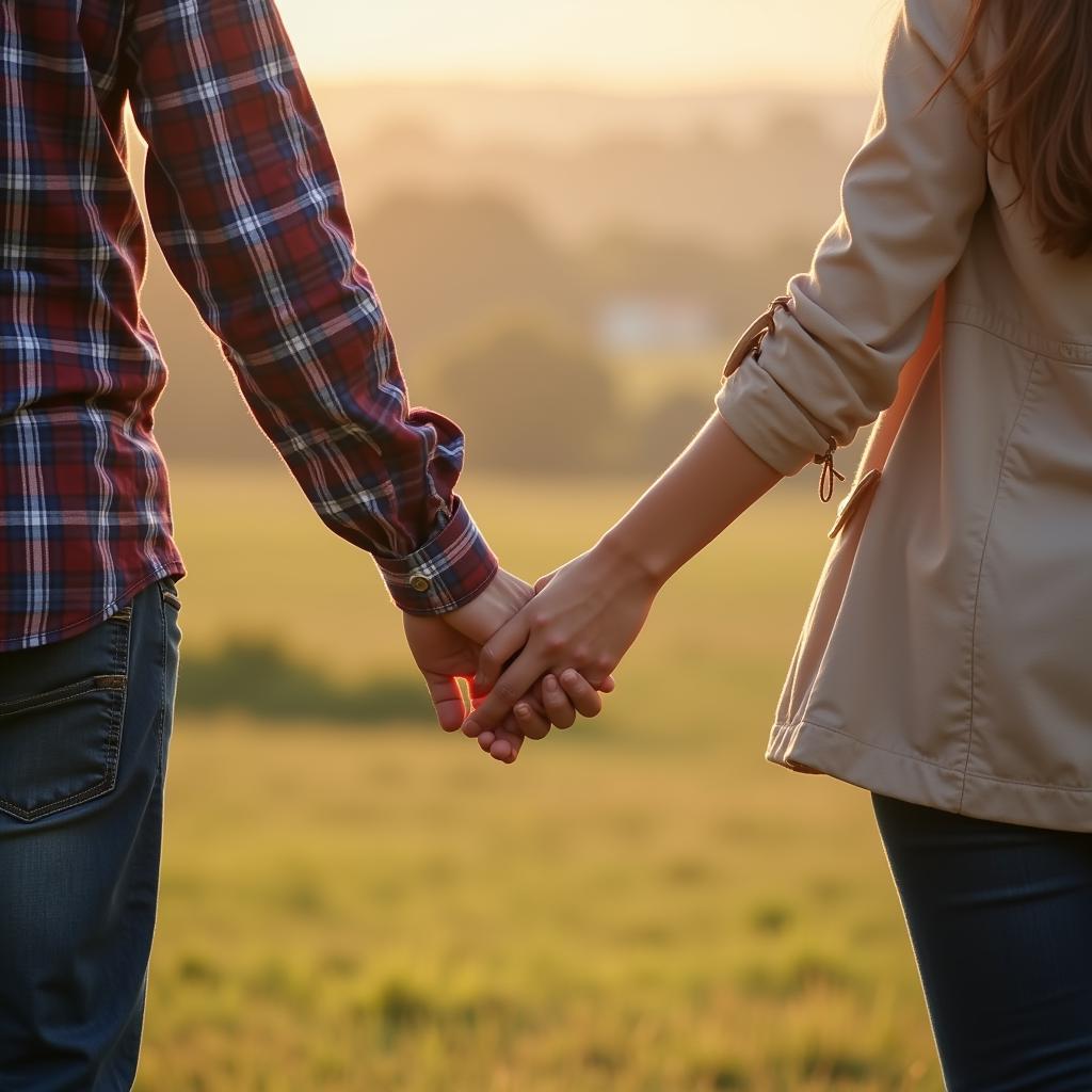 Couple holding hands, symbolizing the deep connection and understanding in their relationship.