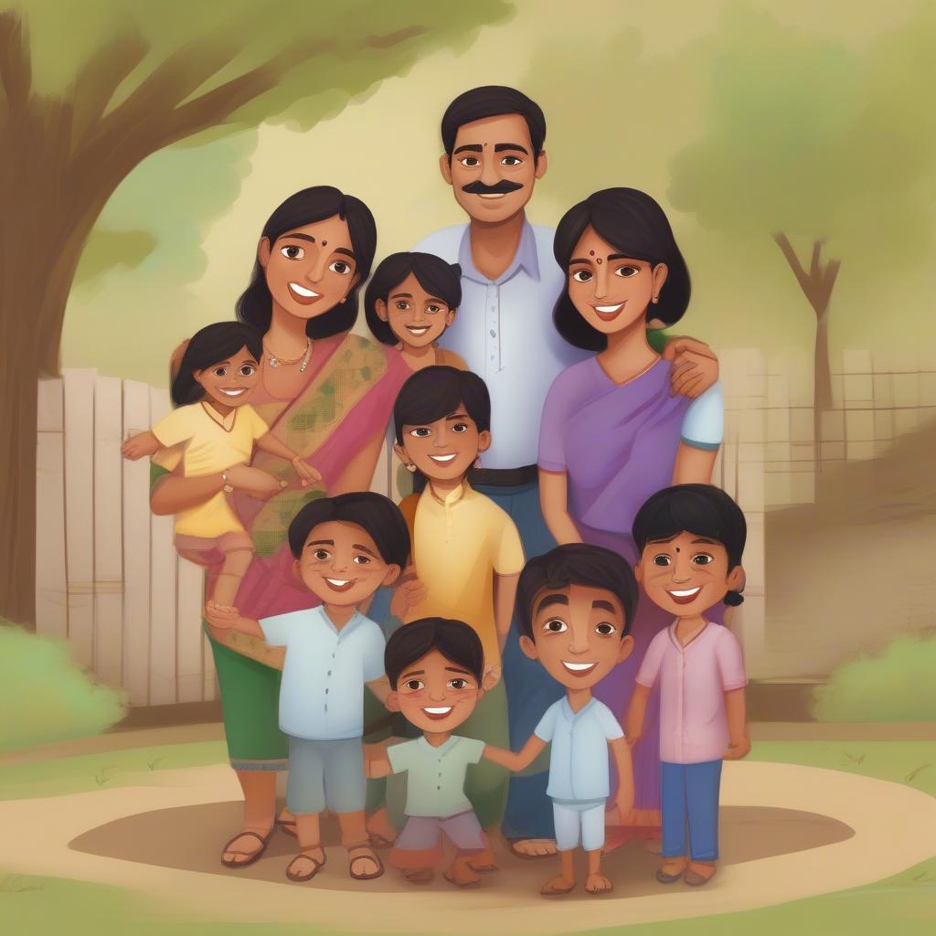 Happy Indian Family Smiling