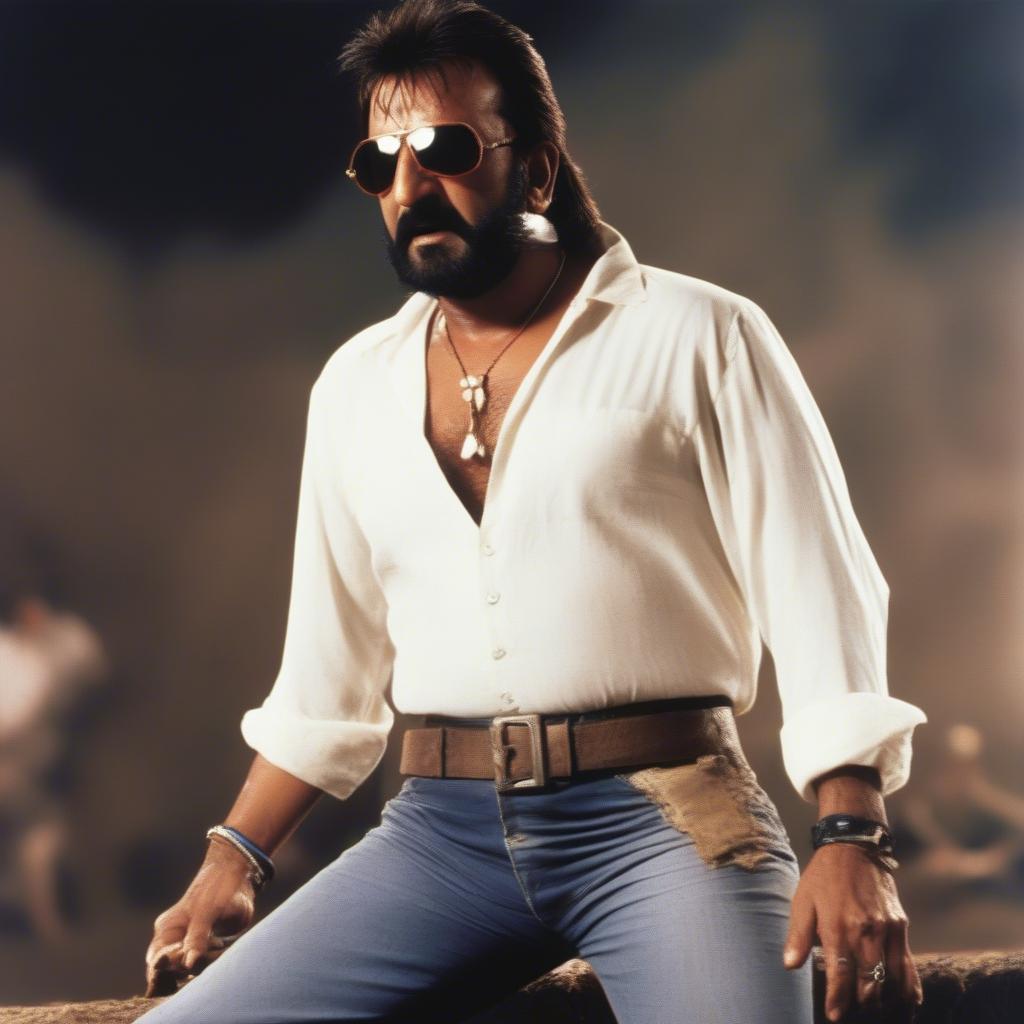 Sanjay Dutt's iconic pose as Ballu in Khalnayak