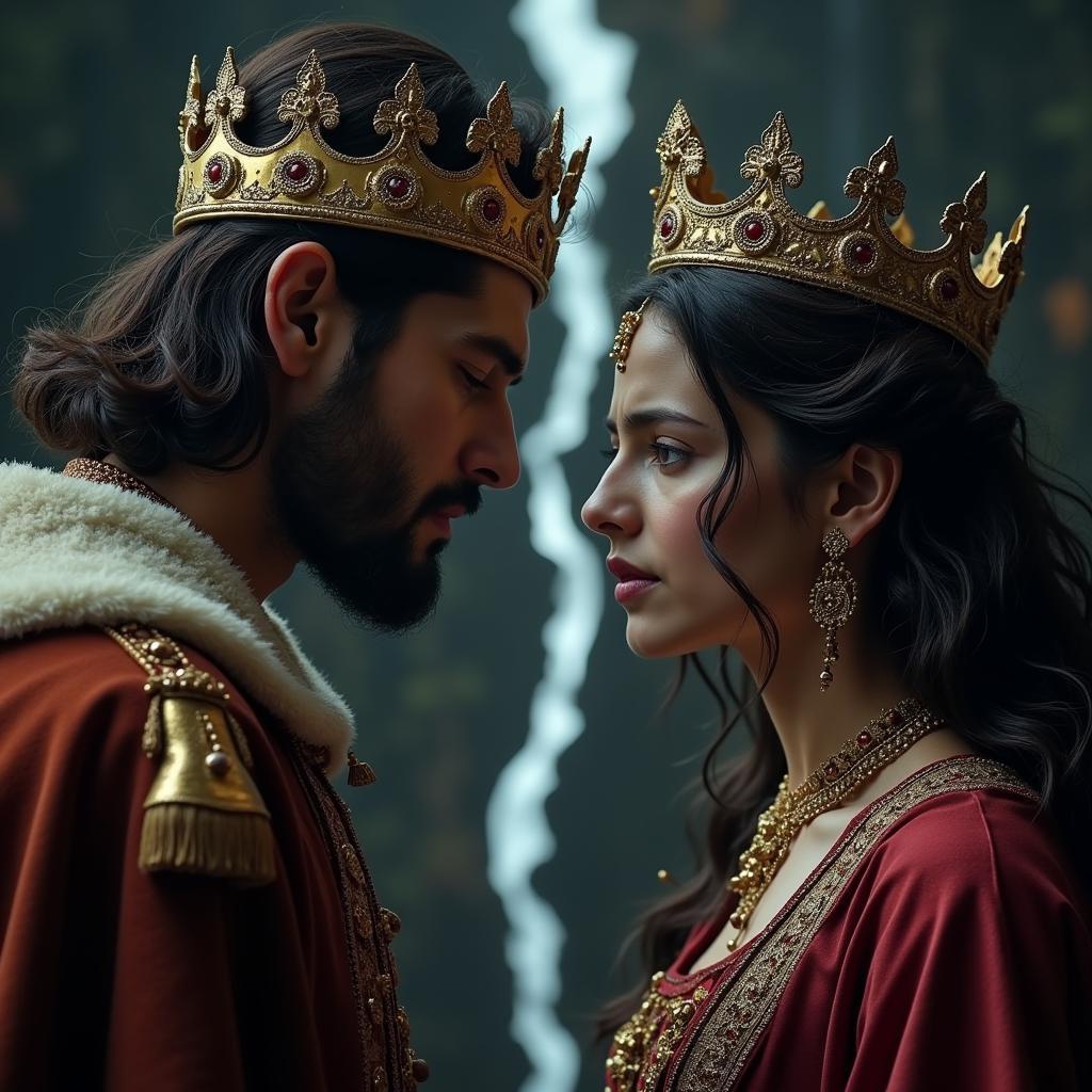 King Shayari Depicting Love and Heartbreak