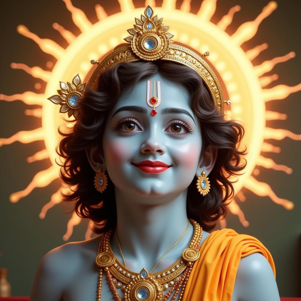 Krishna Smiling with Divine Joy