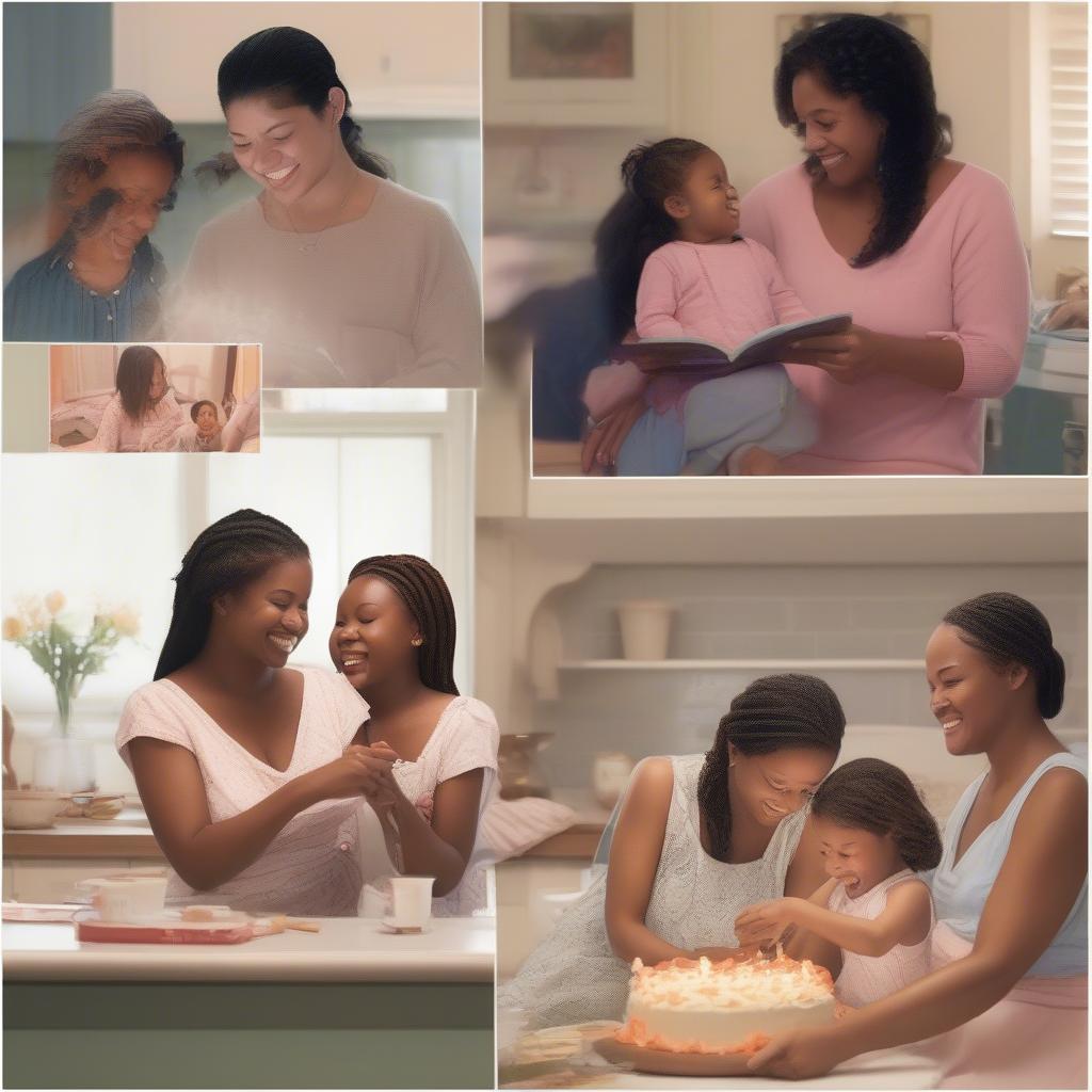 A montage of cherished memories between a mother and child, highlighting their close bond.