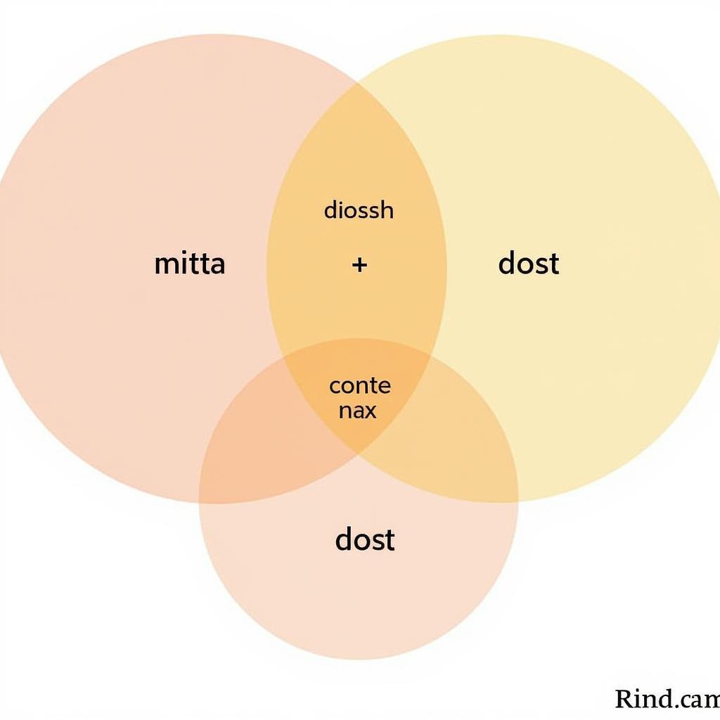 Comparing Mitta and Dost - A Venn Diagram