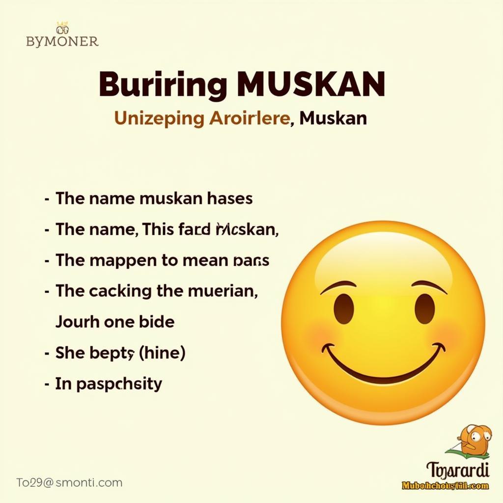 Visual Representation of Muskan Name Meaning