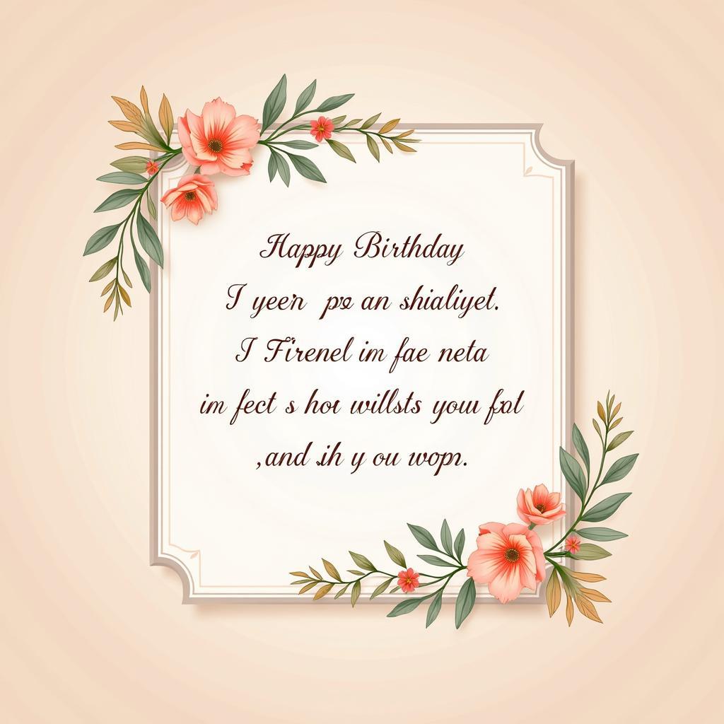 One Line Shayari Birthday Card