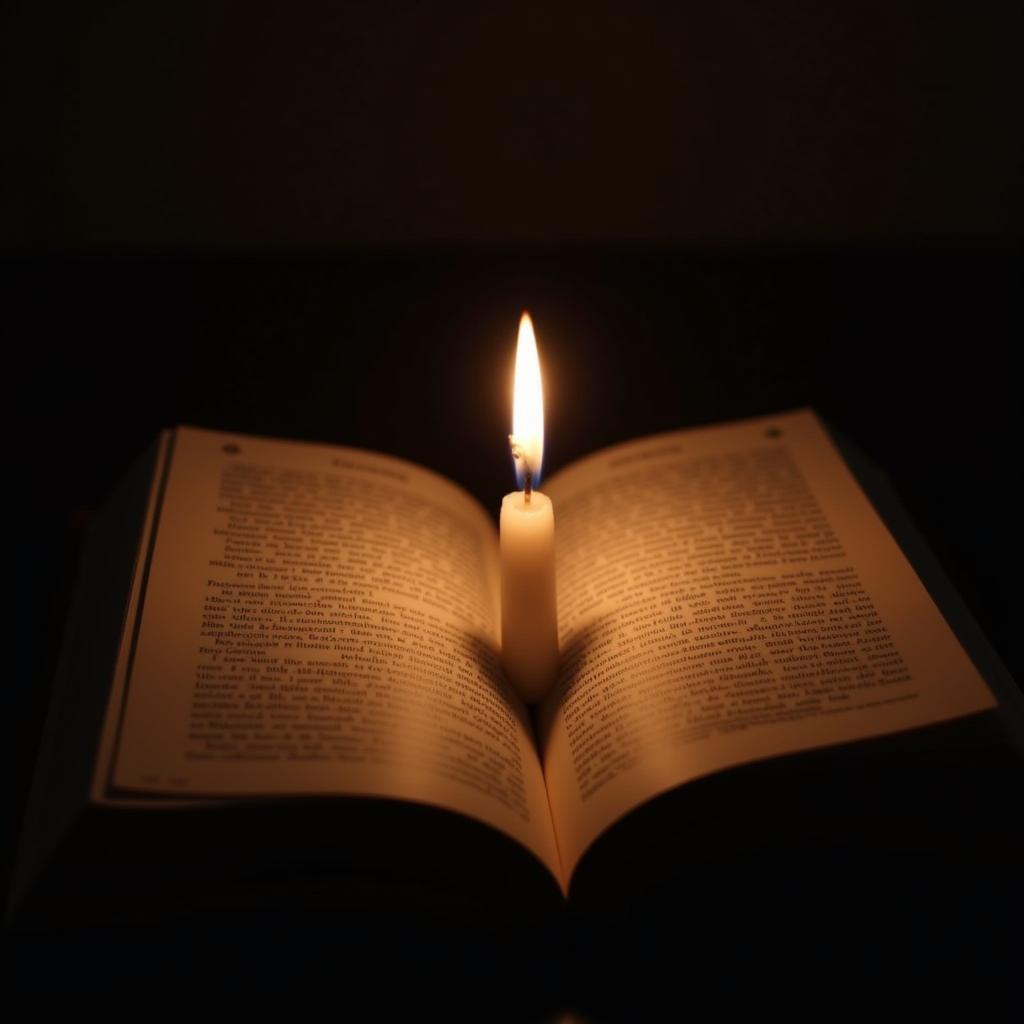 Open Book by Candlelight