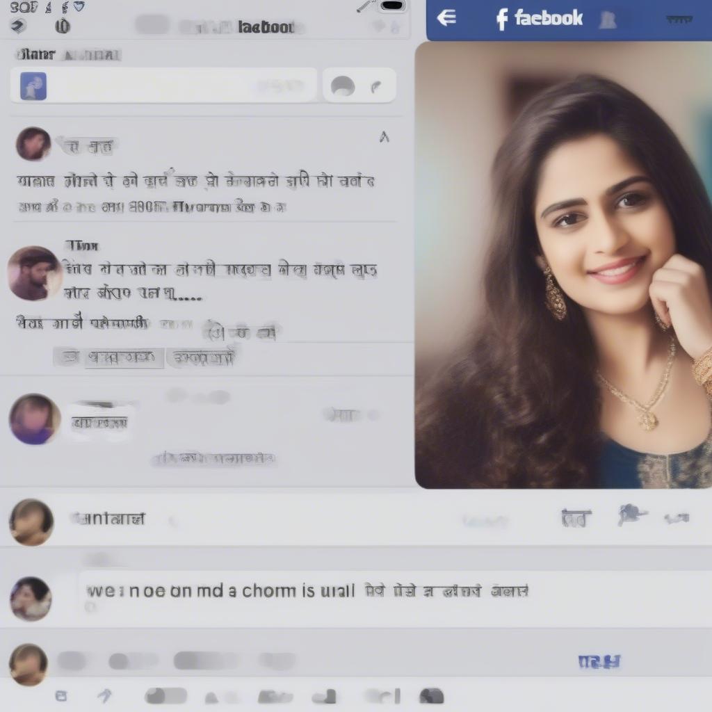 Personalized Hindi Shayari for a girl on a Facebook comment