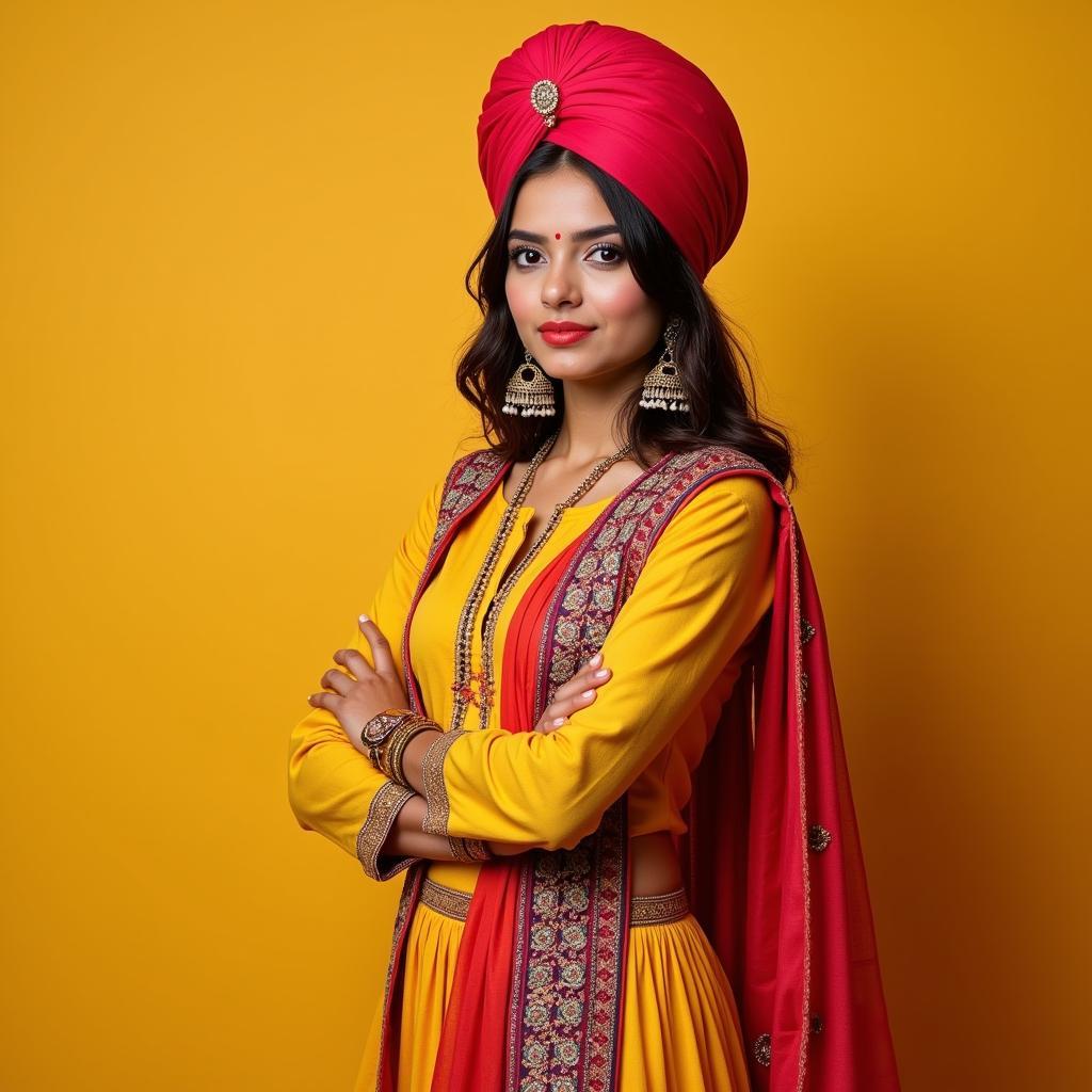 Confident Punjabi Girl Striking a Pose