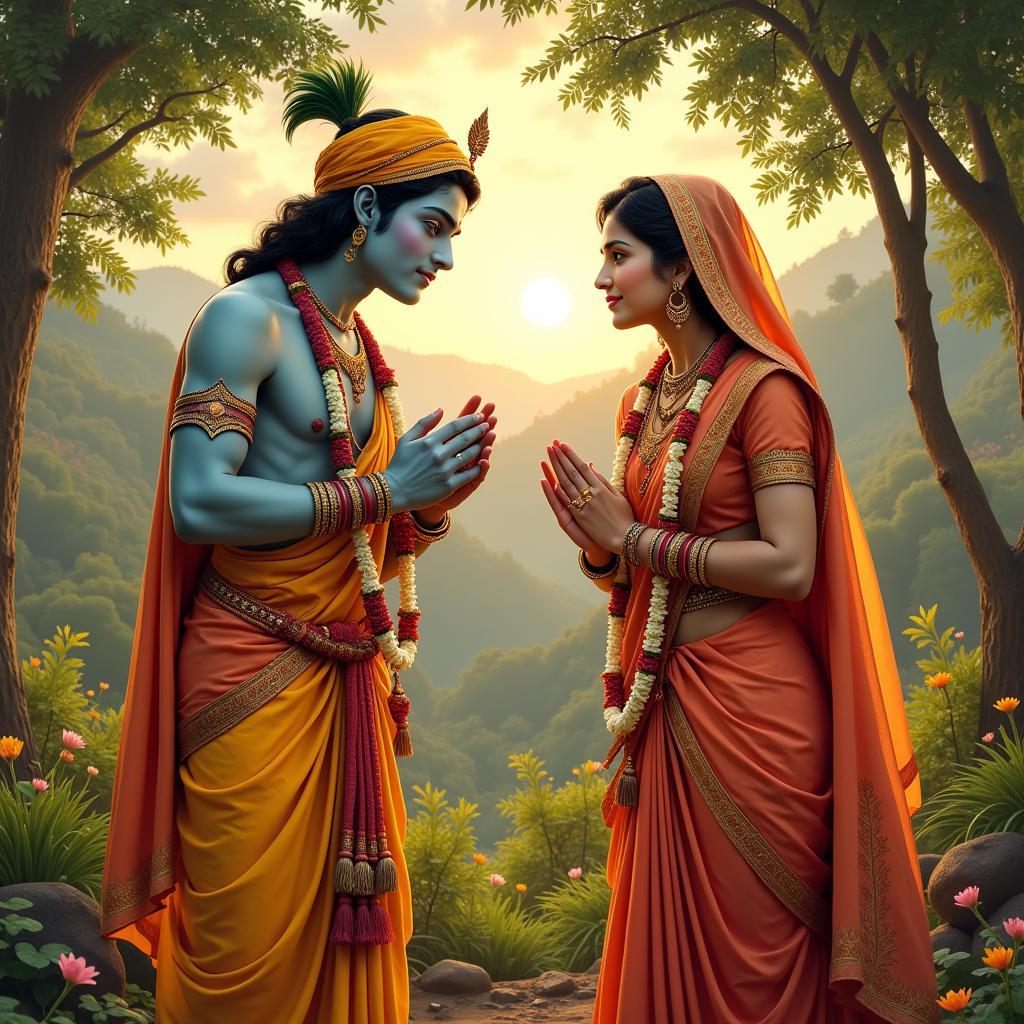 Radha and Krishna in Dialogue