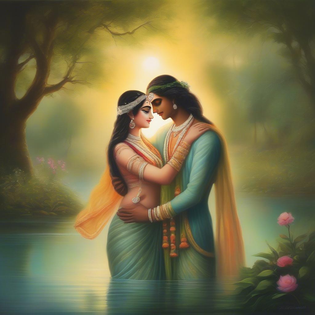 Radha Krishna Divine Love Depiction