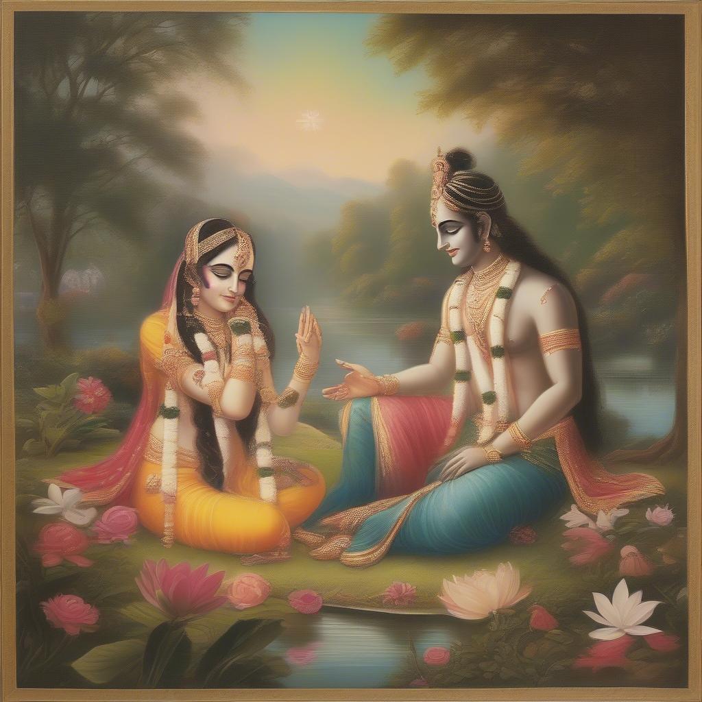 Radha Krishna Divine Love Depiction