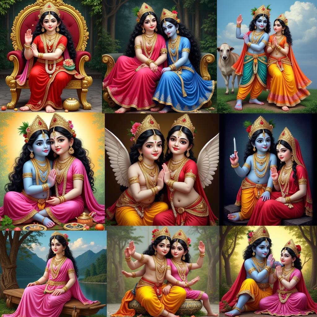 Artistic Interpretations of Radha Krishna on Facebook