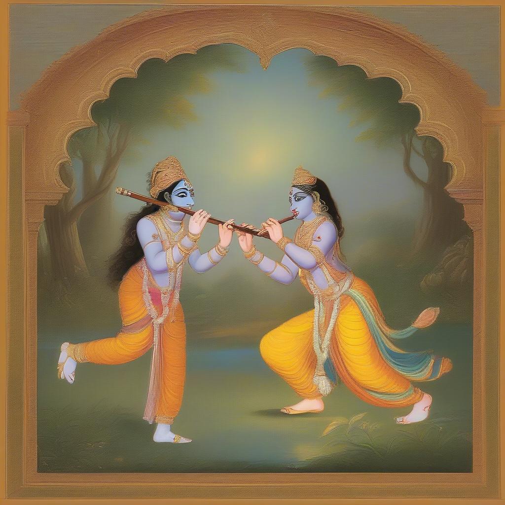 Radha Krishna Symbolism with Flute and Rasa Lila