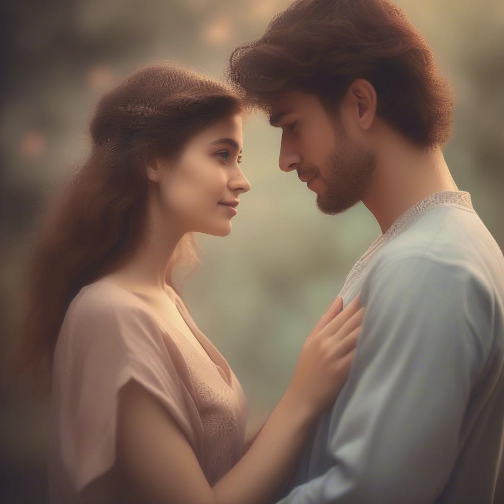 Romantic Shayari: A Couple Gazing Lovingly at Each Other