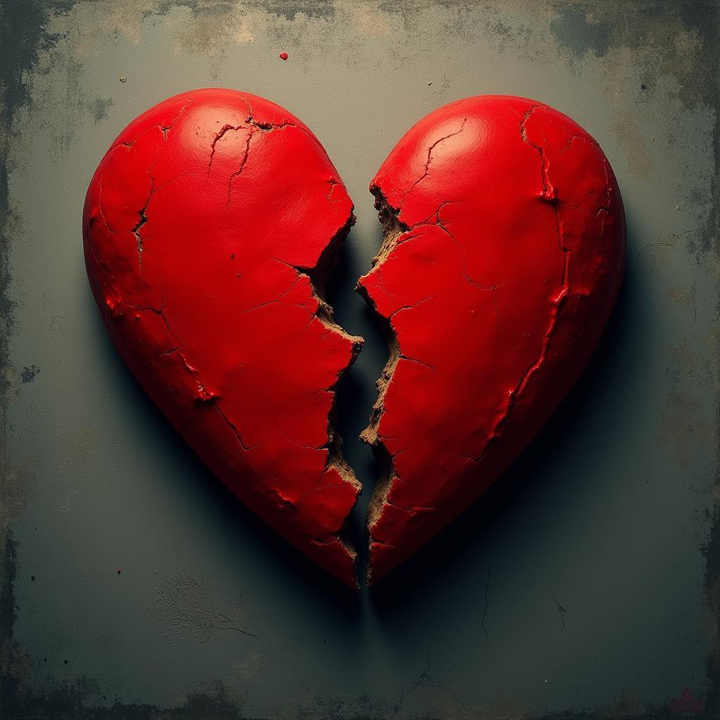 Broken heart symbolizing betrayal