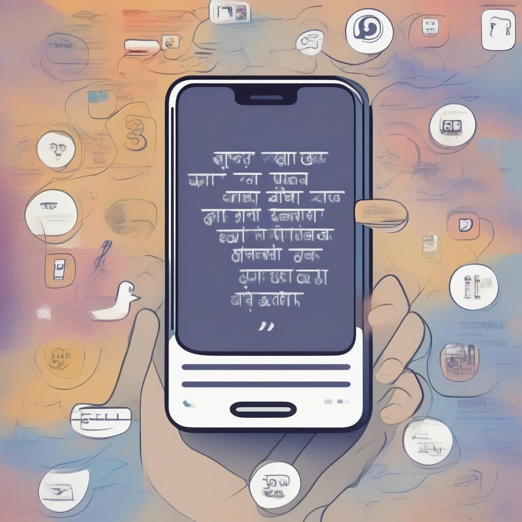 Sharing Do Line Shayri Online: A Phone Displaying a Social Media Feed