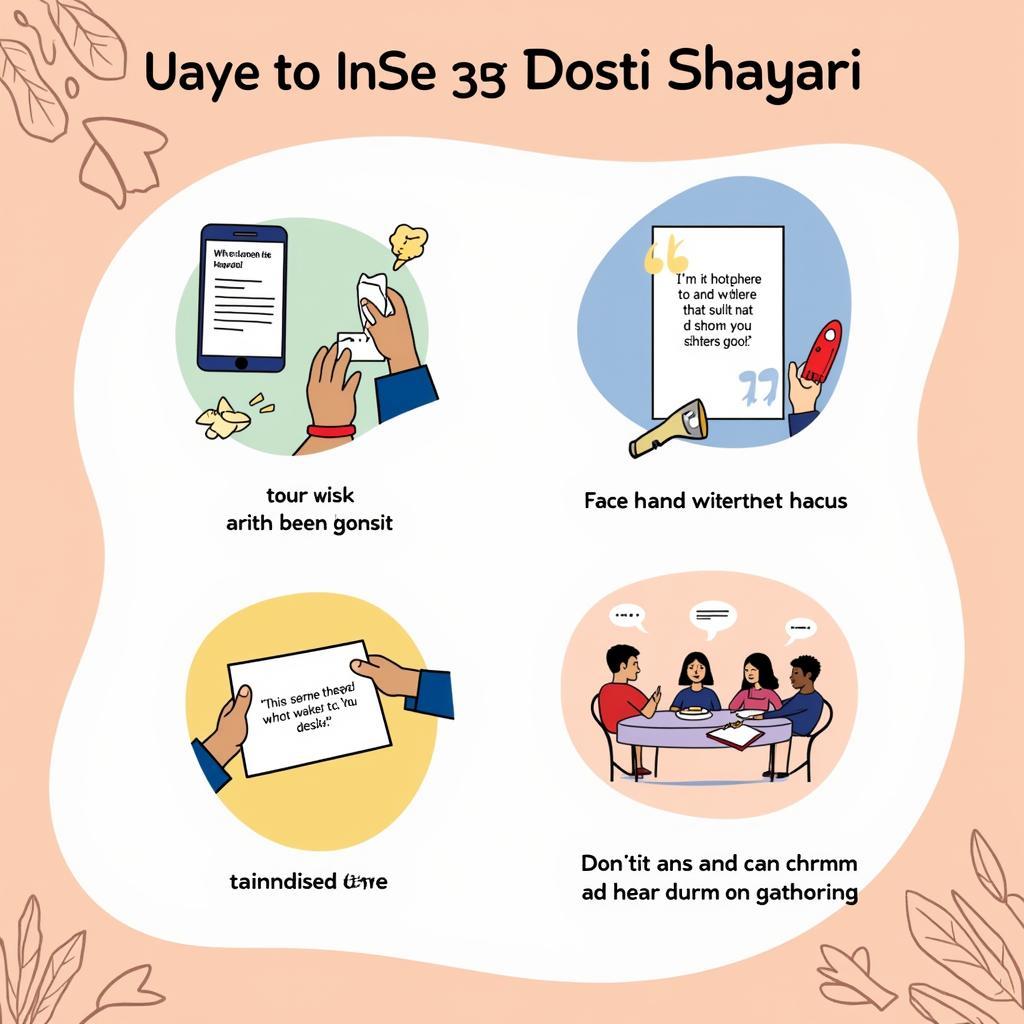 Sharing Dosti Shayari through Various Mediums