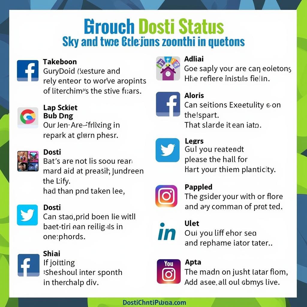 Social Media and Dosti Status