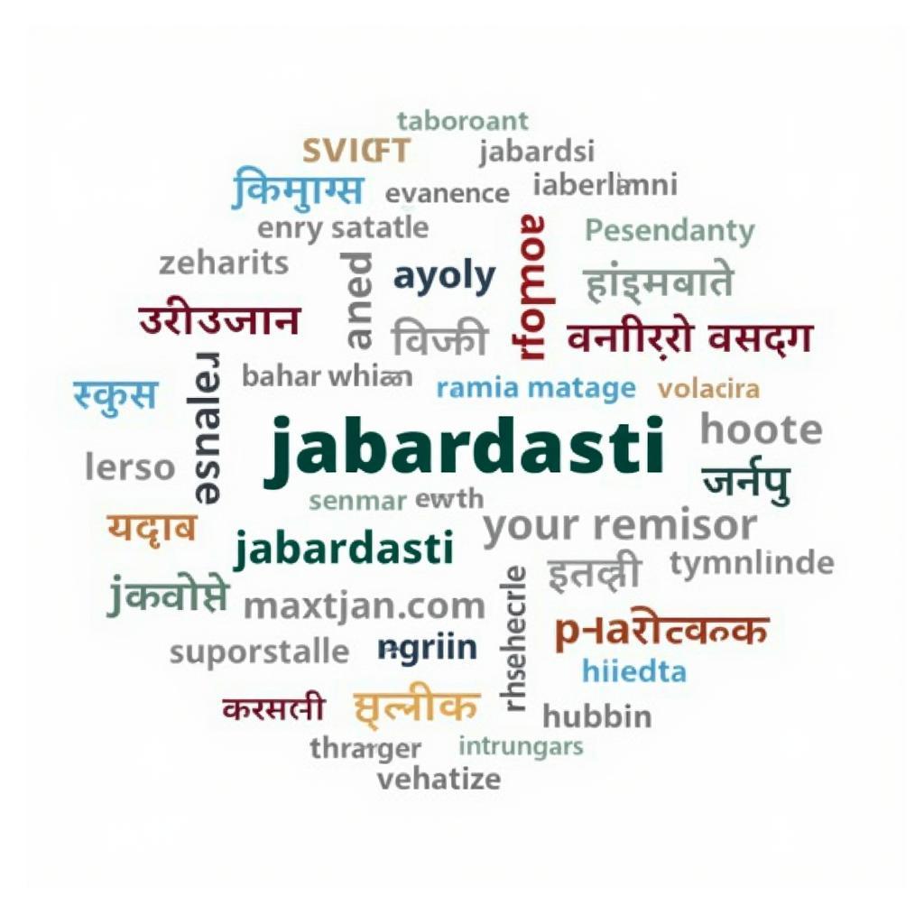 Synonyms of Jabardasti