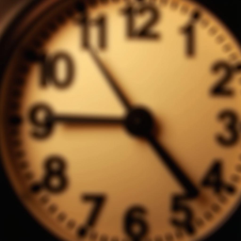 Clock ticking representing the passage of time