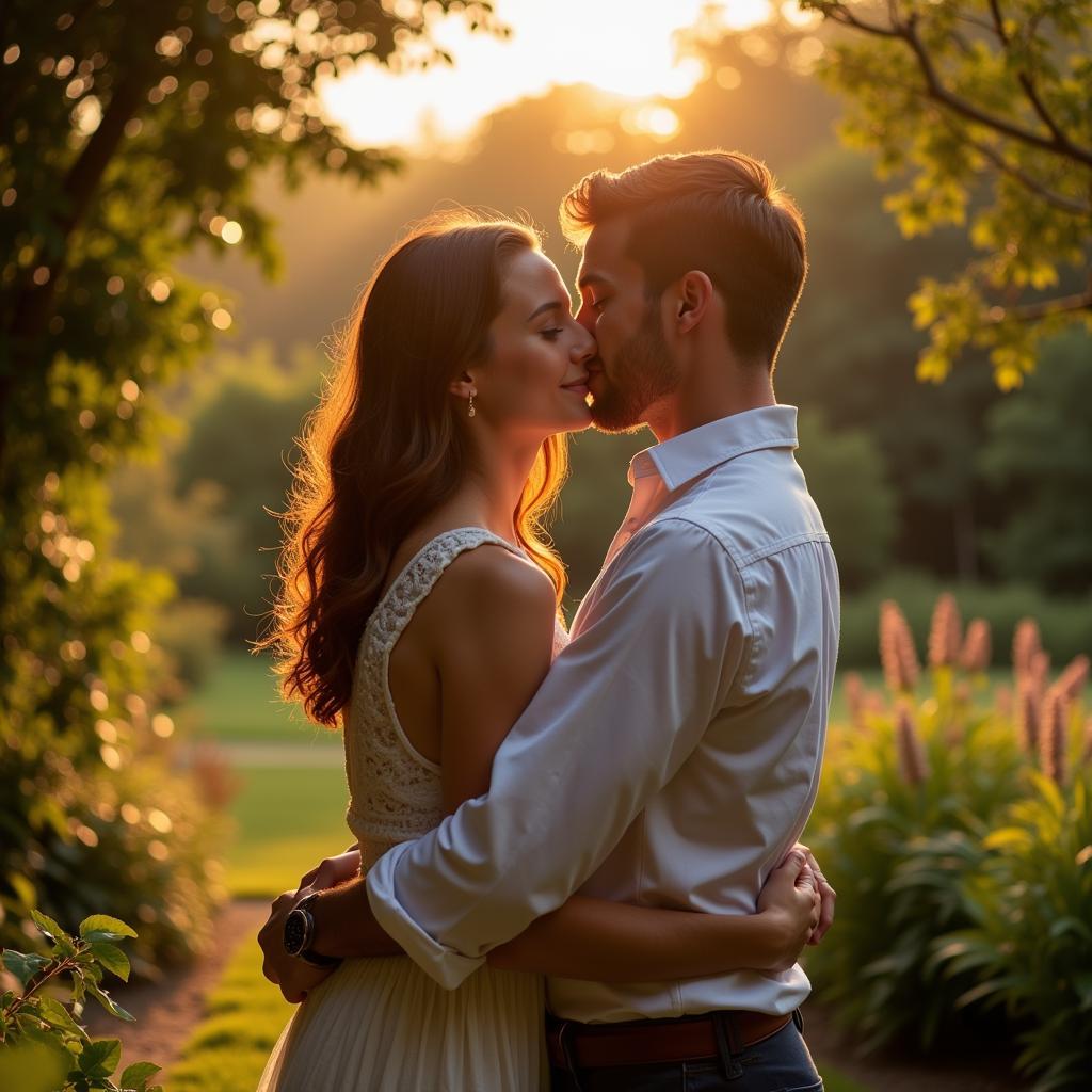 Couple embracing symbolizing trust