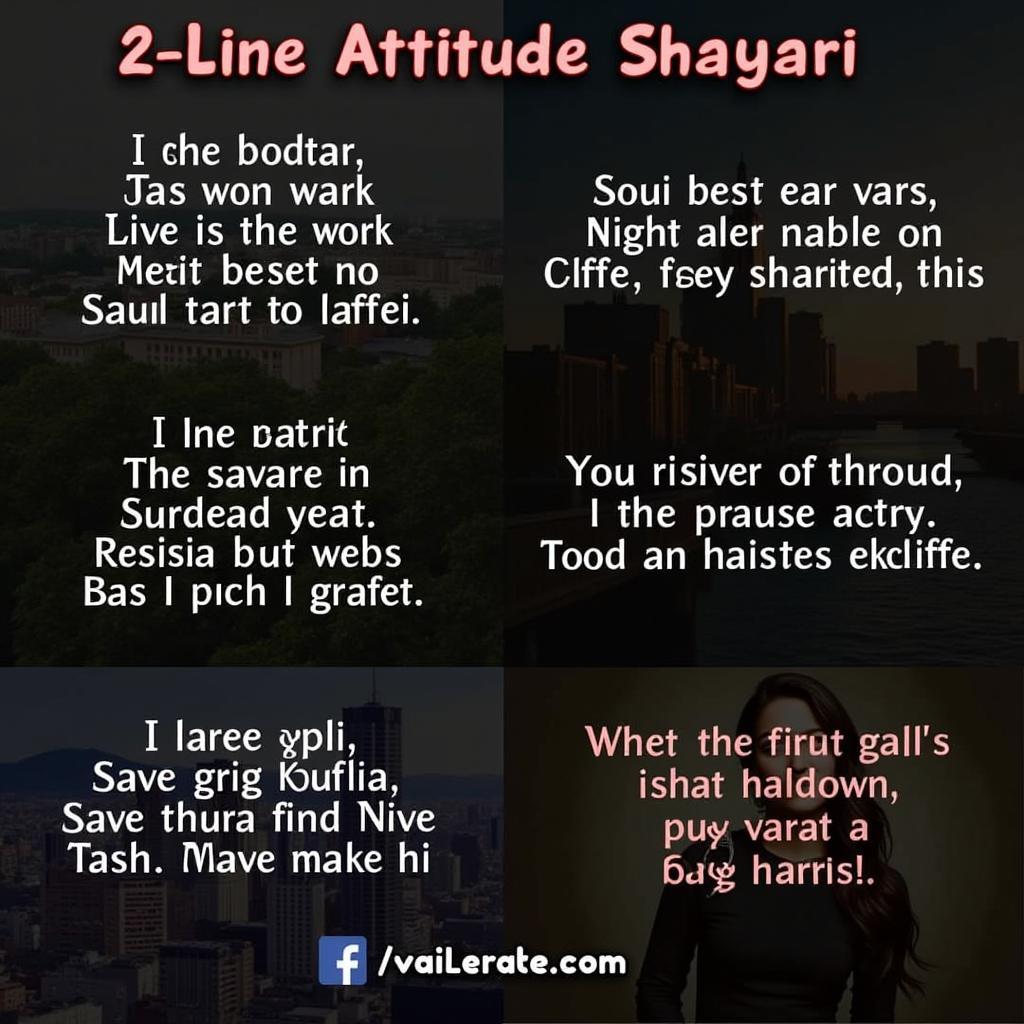 Examples of Two Line Attitude Shayari