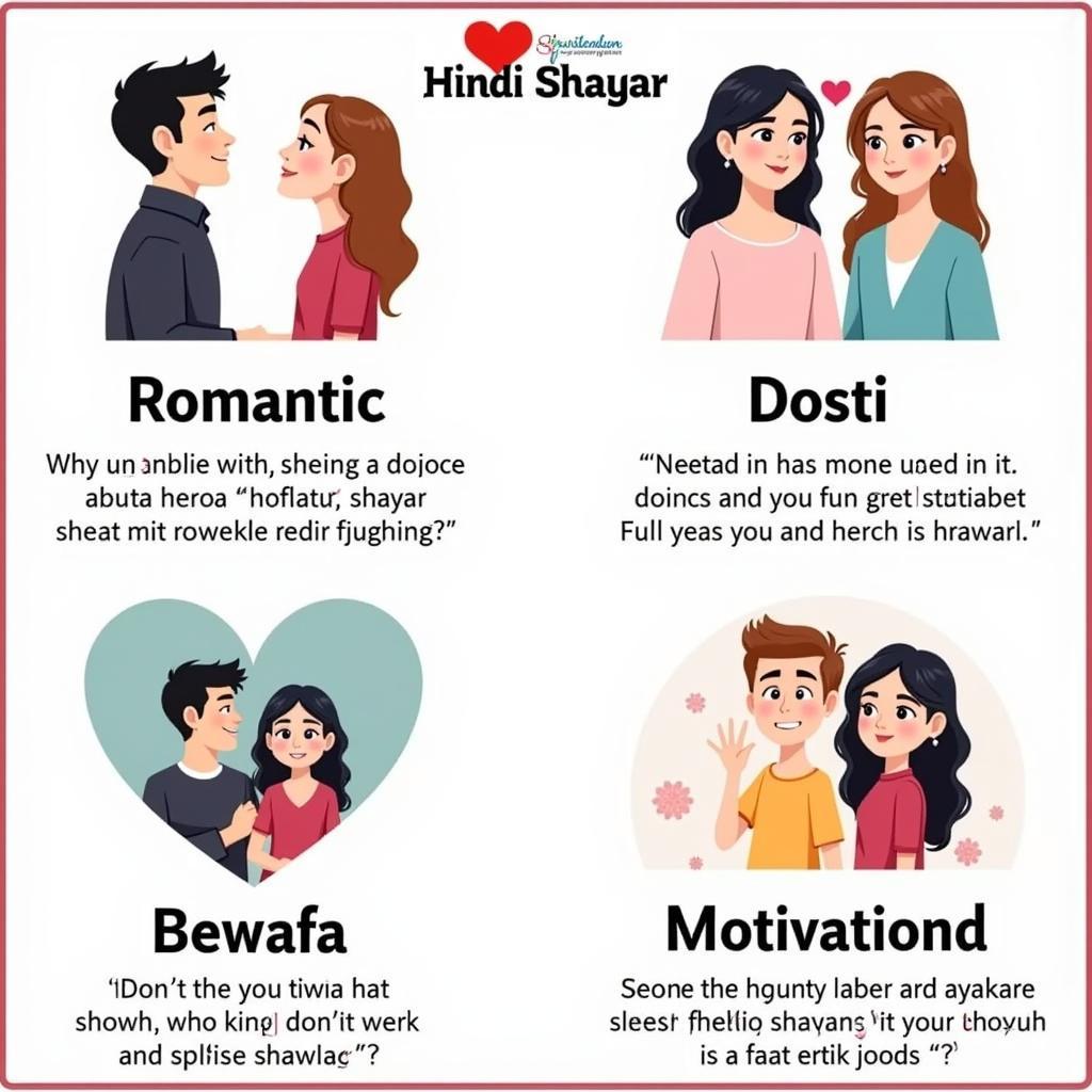 Different types of Hindi Attitude Shayari categorized by themes.