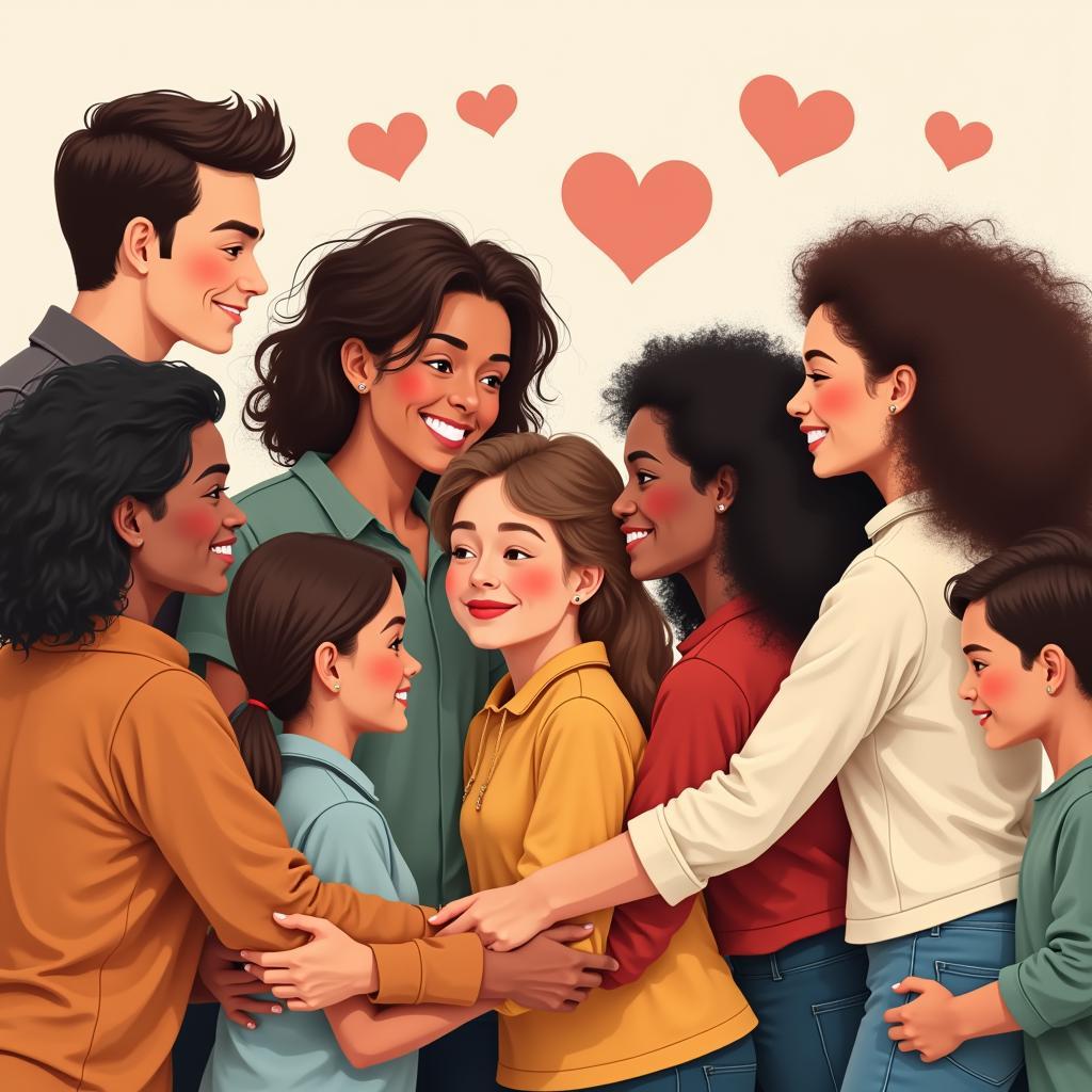 Diverse People Expressing Love and Connection