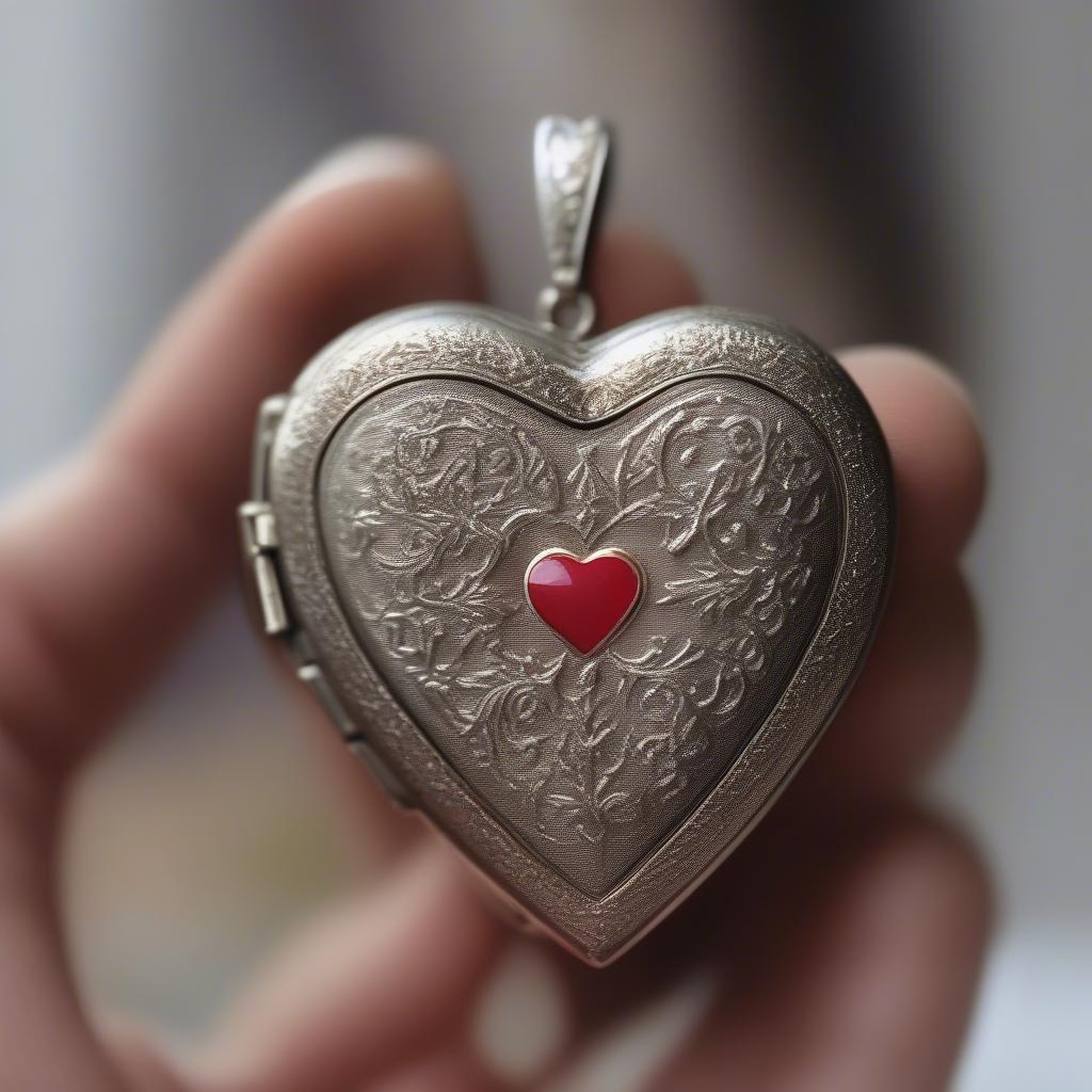 Heart-shaped locket symbolizing enduring love