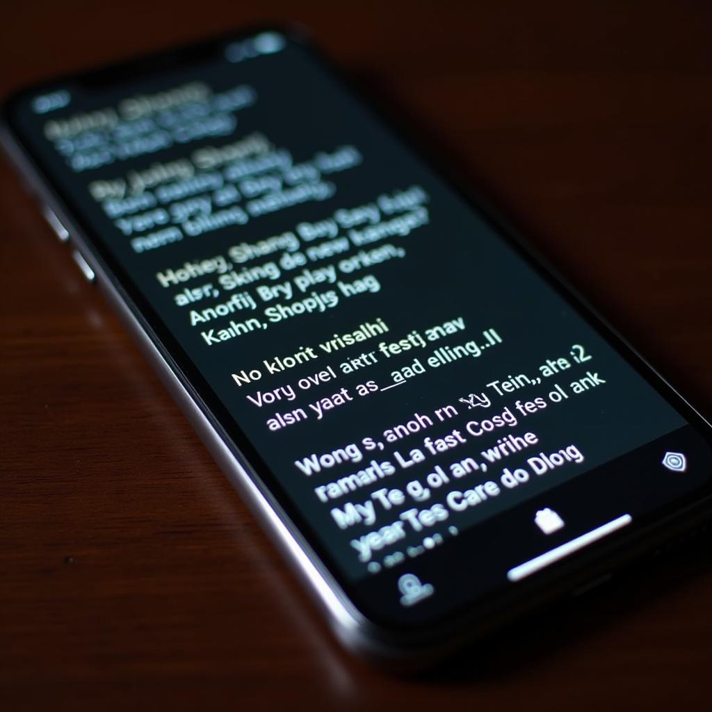 Phone displaying vishwas shayari