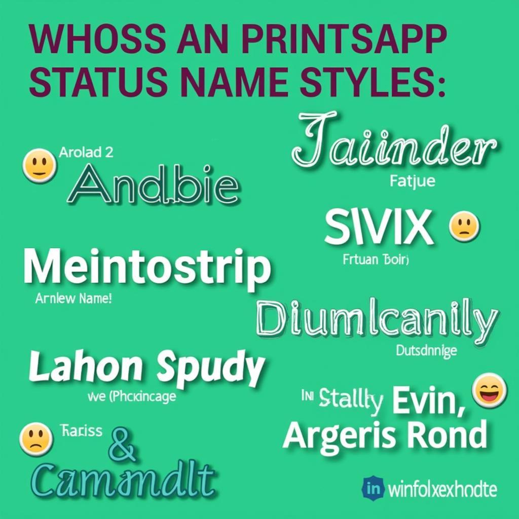 Examples of WhatsApp Status Name Styles